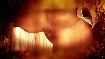 Busty latex solo outdoors