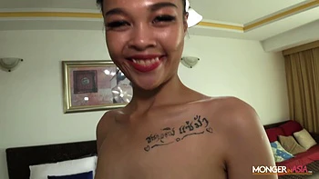 Horny Thai Girl Tight Pussy Rides Huge Dick