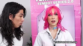 Banging the sexy gamer sexbot in the chair