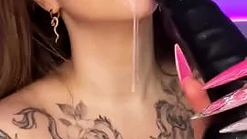 Adrianna Savu rides dildo between ample boobs - super screwing red-hot gonzo