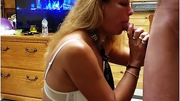 Mature Milf Deepthroats,sucks,swallows Huge Cock