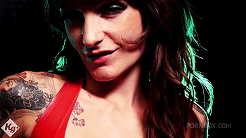 Inked Latex Babe Is Addicted To Big Cock Poundings