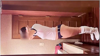 素人夫婦体操服フルマの日本人妻を拘束しておもちゃ攻め生ハメ(フェラ/おしっこ/キス/口移し/セックス/eカッフ/新妻/個人撮影/japanese/real Amateur Homemade)