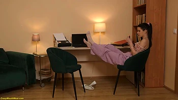 Skinny 18yo Teen Swallows The Entire Cock