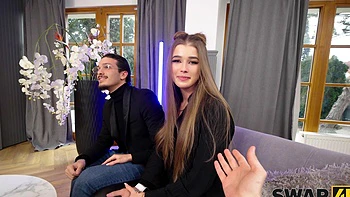 Hot babes charlie, olivia, and veronica in a steamy ffm scene