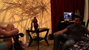 Blonde Hairy Teen with Big Ass and Juicy Tits Gets Cum on