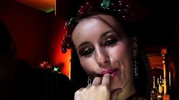 Three Sluts Tour the English Pub and Cum Hardcore with the