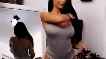 Brunette Teases Pussy with Dildo on Webcam