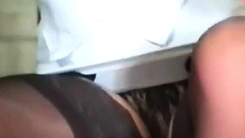 British Secretary Strips from Lingerie to Stockings for Soft