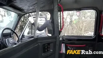 Curvy Female Cabbie Fucks Russian Passenger On His Birthday