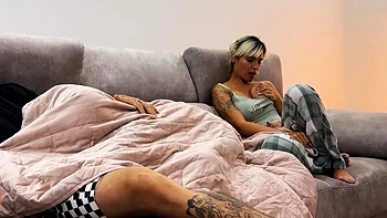 Horny inexperienced woman blows pornstar's brains out, nude