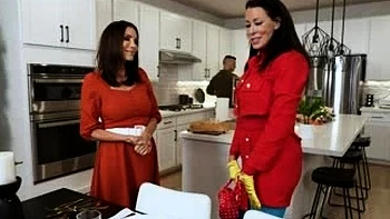 Stepmom and stepaunt sharing my cum