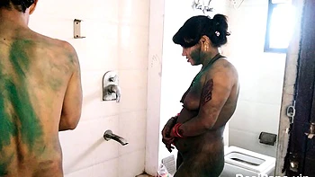 Intimate Sex With Hot Indian Couple On Holi Night