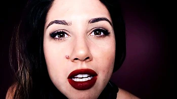 Busty curly brunette with big boobs fucks on couch