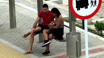 Brunette girlfriend webcam blowjob