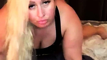 Hot blonde with big boobs solo