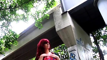 Busty redhead ass fucked on a boat