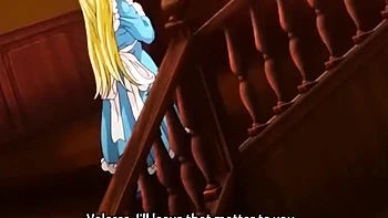 Hentai redhead gives blowjob and having sex