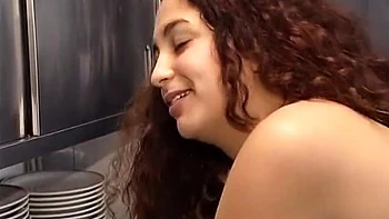 The New Young Waitress Is Hard Fucked In The Kitchen