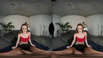VR Brunette Casting: Blowjob, Doggy  Cowgirl Porn