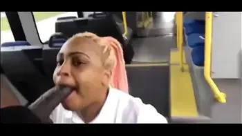 Houston Ebony Slut Drains Black Monster Cock On Public Bus