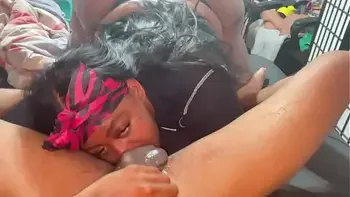 Juicy Tee being a good slut for neighbor