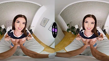 Chubby brunette Brill Angel enjoys riding cock