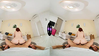 Redhead Cherry Candle enjoys passionate sex with her partner