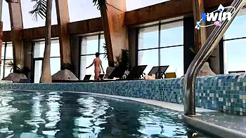 Public pickups at Aquapark, switching apartment quickie -