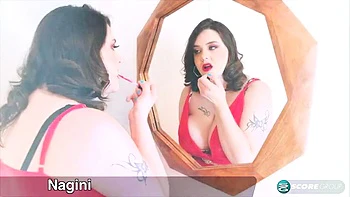 38G-cup Nagini Keeps Her Date Waiting While She Masturbates