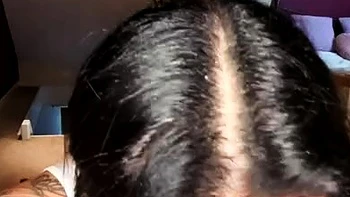 Mature brunette amateur giving a great POV blowjob