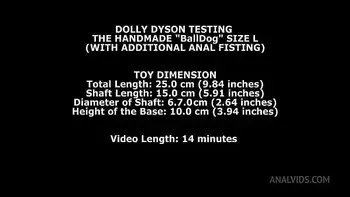 Dolly Dyson Testing The Handmade Balldog Size L (With Additional Anal Fisting) TWT162