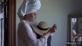 Deeper. Gorgeous Amber Moore can't resist a man in uniform