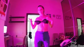 Josie, the girl with long hair, has an amazing body and skills.