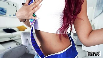 Astonishing sex in the cowgirl pose with a big-bottomed ebony Kay Kay