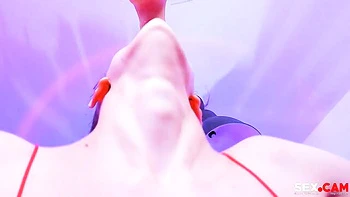 Gorgeous solo blowjob session with a cock-swallowing angel