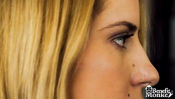 Blonde with big booty Amy Douxxx is jumping on a huge cock