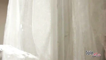 Glamorous blonde with big boobs Brittany Andrews jumps on a black cock