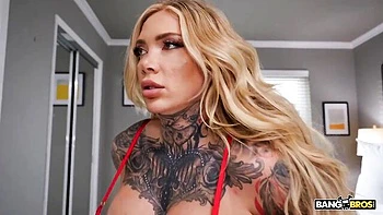 Spicy as hell blonde with silicone tits Christina Savoy rammed by big cock