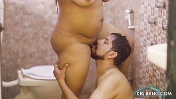 Aesthetic BBW babe with giant melons Emily Pink banged in the shower