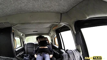 Backseat sex in the sideways pose with a hot brunette John Petty