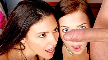 Good doggy style fuck with brunettes Danica Dillon and Ashli Orion