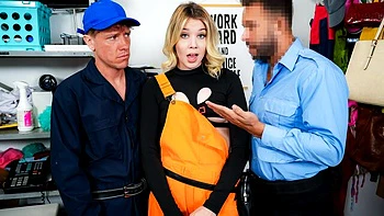 Gorgeous doggy style fuck with two men and a long-legged Sophia Sterling