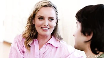 Spicy hard fuck in the missionary pose with a blonde Charlie Forde