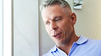 Ebony with curly hairs Nadia Jay is fucking with a large white dick