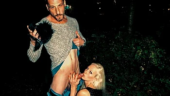 Outdoor sex for money with a gorgeous blonde Gino Gemelli