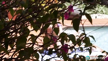 An awesome solo masturbation with a gorgeous brunette Liza Rowe