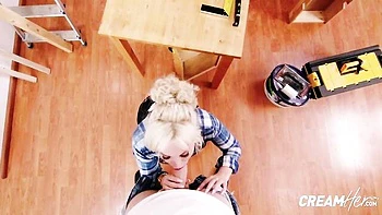 Astonishing blonde with big boobs Blondie Fesser rammed by big cock