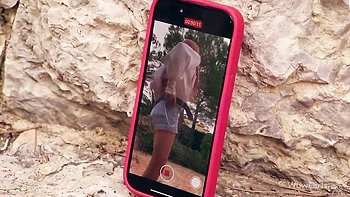 Good solo masturbation by the pool with a redhead Megan Murkovski