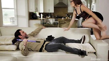 Skinny and young hottie Katie Kush rammed by her lovely boss